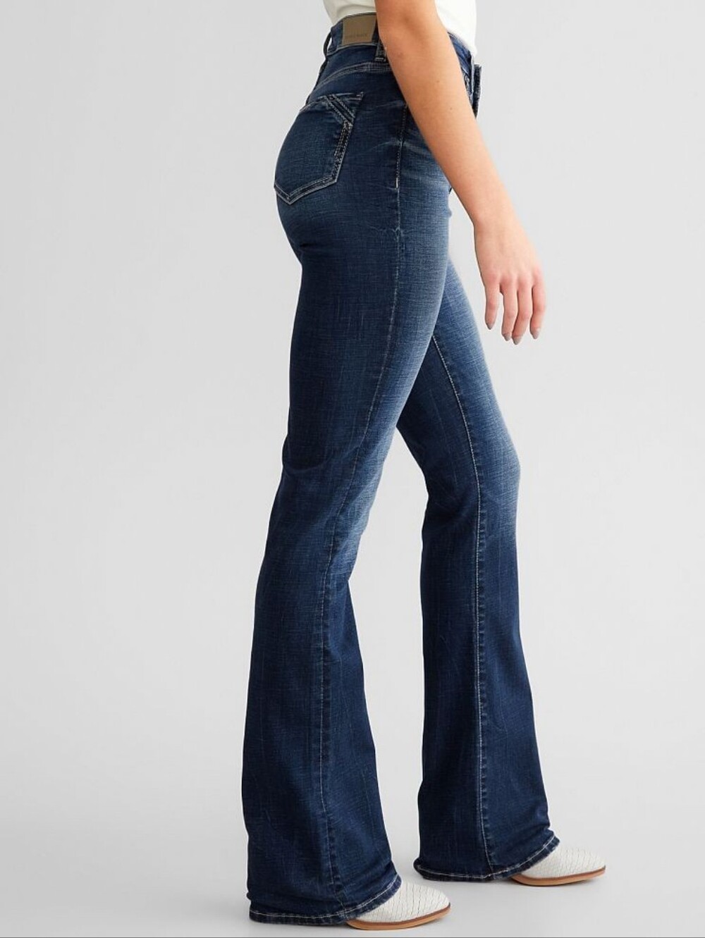 Buckle Black Womens Dark Blue Fit No. 75 Tailored Bootcut Stretch Jeans 30x32 - Picture 3 of 16